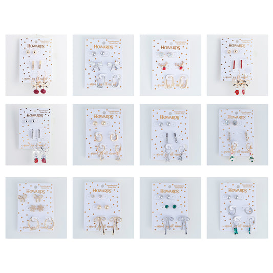 24 Piece Holiday Trio Earring Assortment