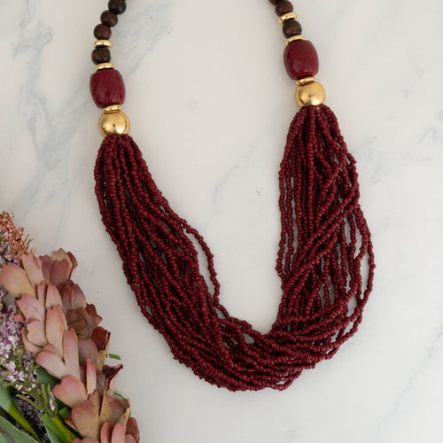 Safiya Seed Bead Necklace