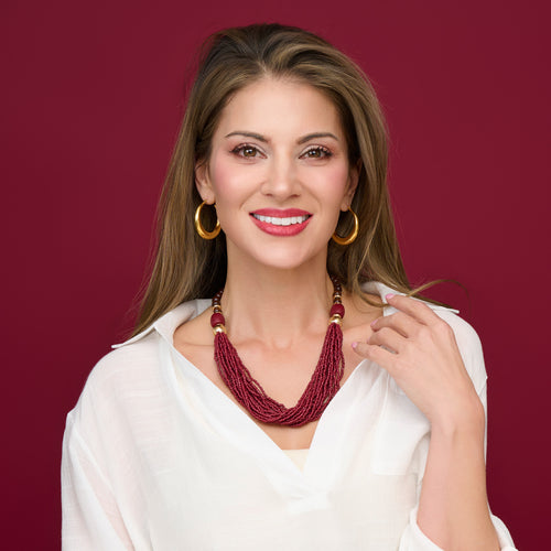 Safiya Seed Bead Necklace