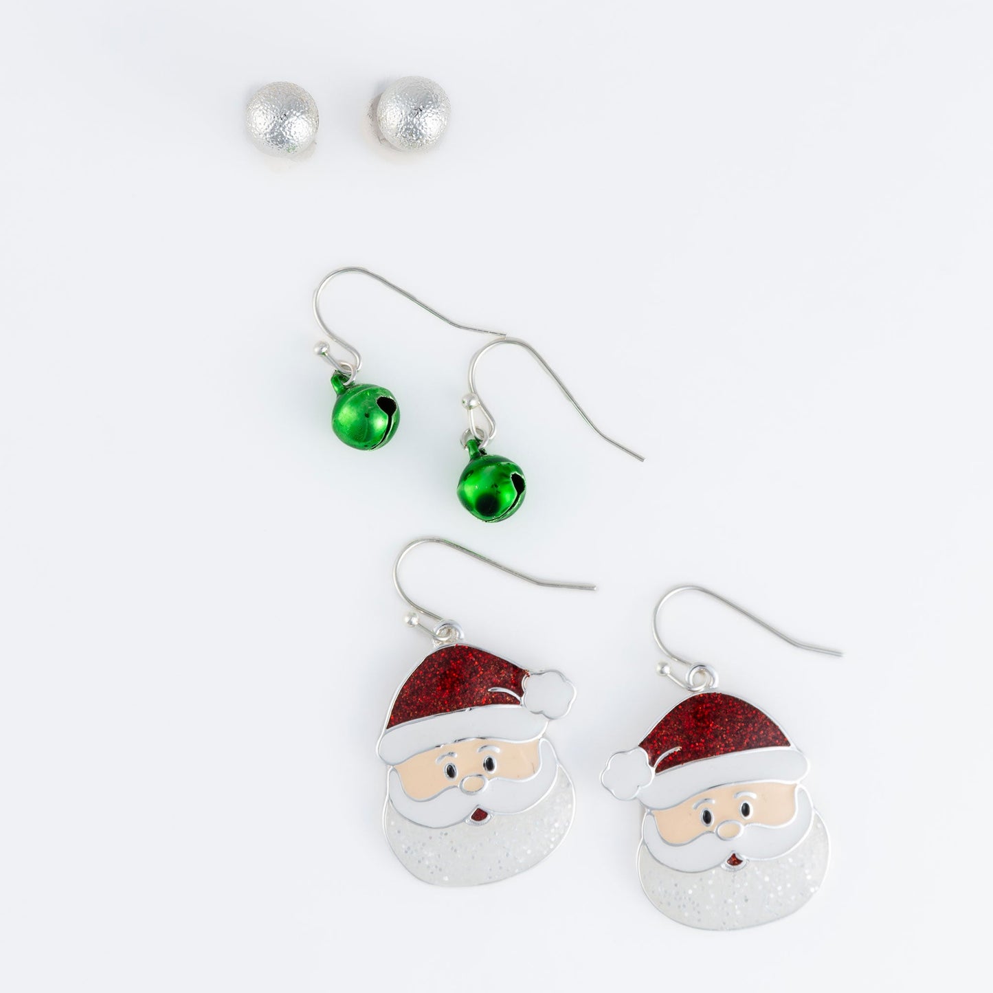 Holiday Santa Earring Trio