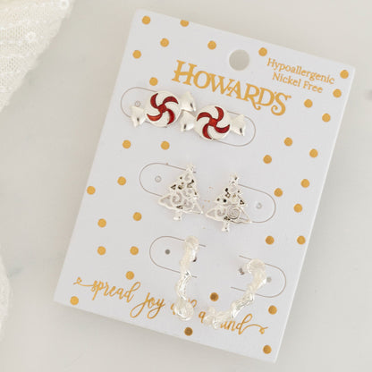 Holiday Peppermint Earring Trio