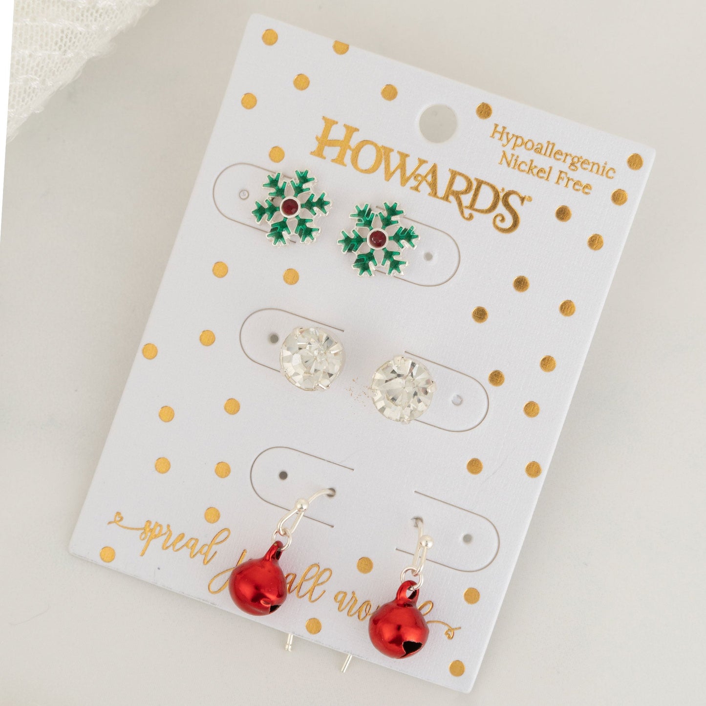 Holiday Snowflake Earring Trio