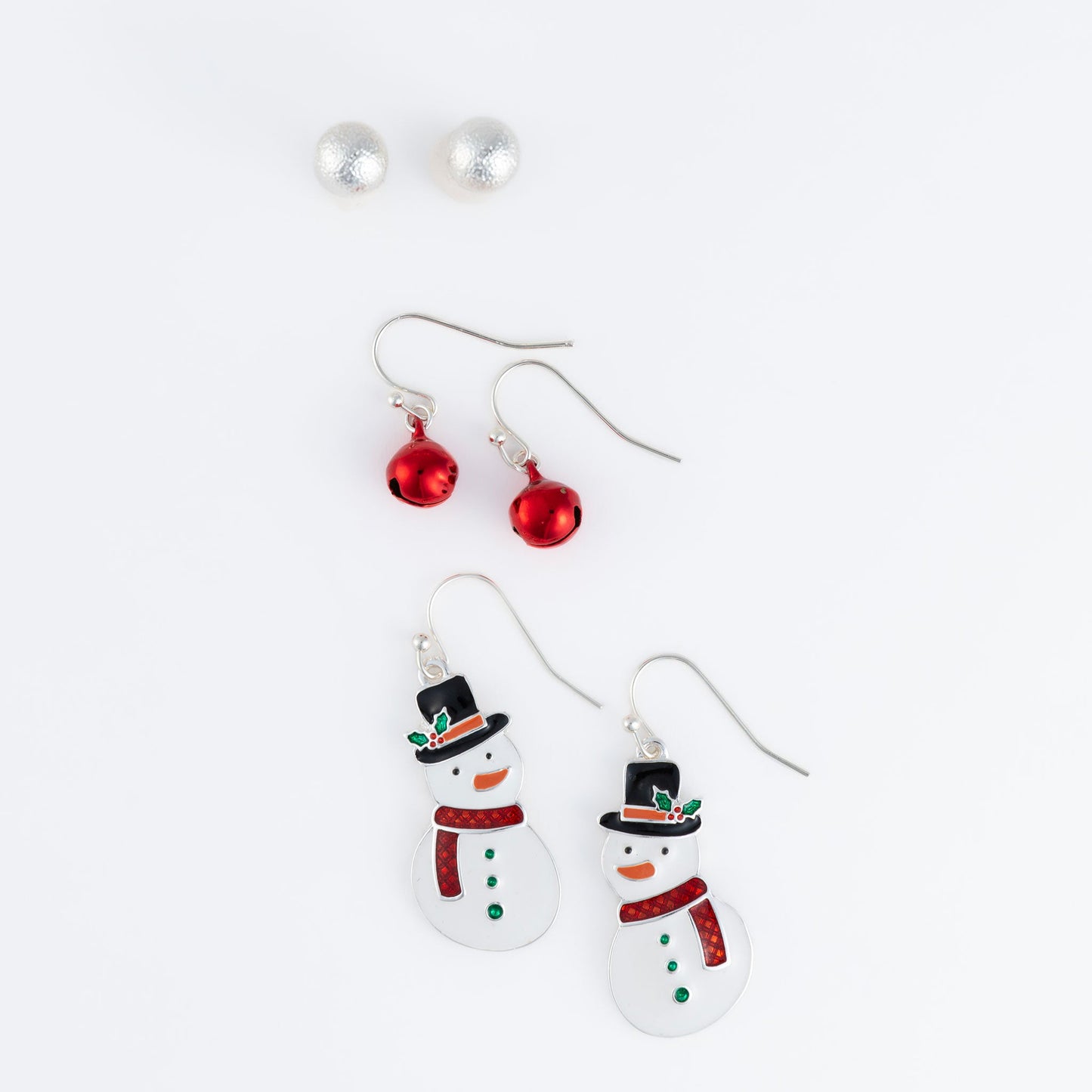 Holiday Snowman Earring Trio