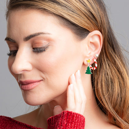 Holiday Christmas Trees Earring Trio