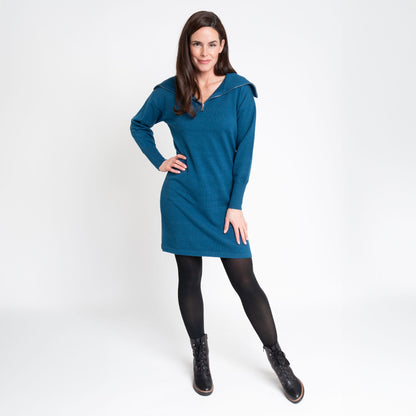 Alessia Quarter Zip Sweatshirt Dress