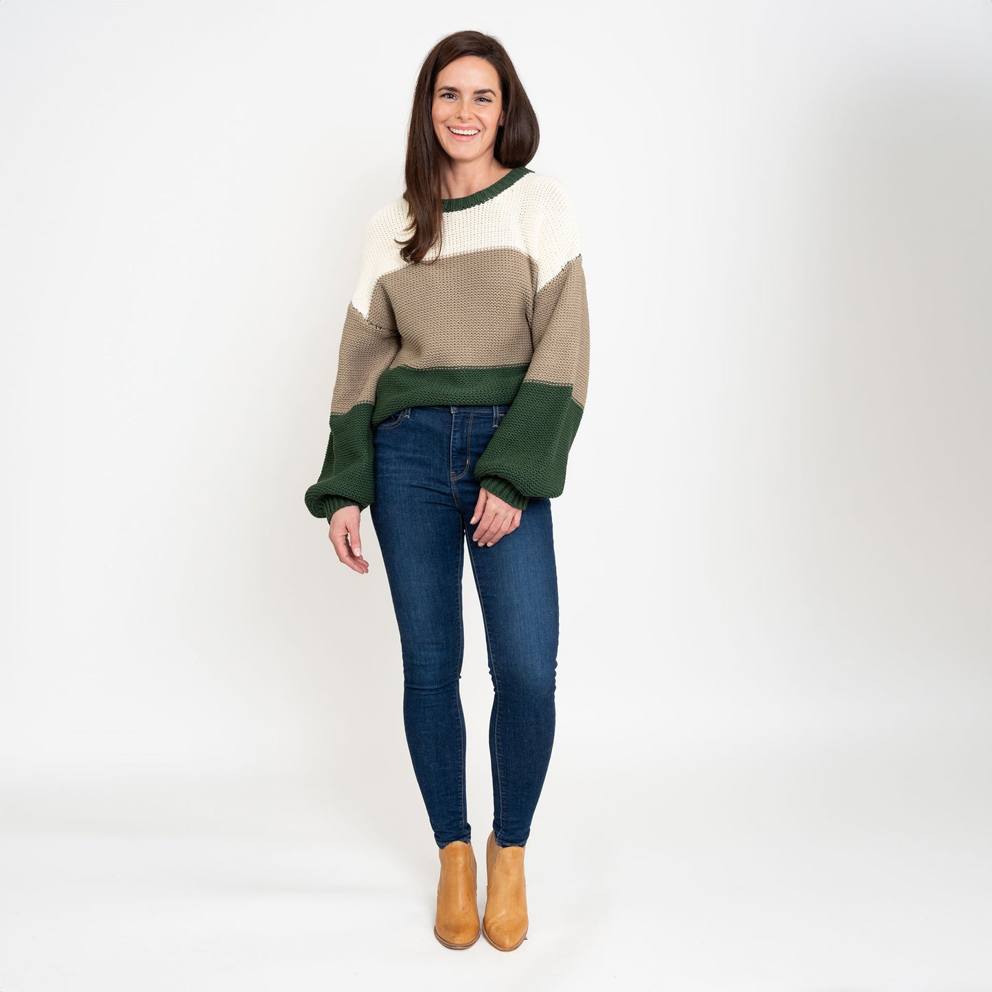 Tierra Color Block Chunky Sweater