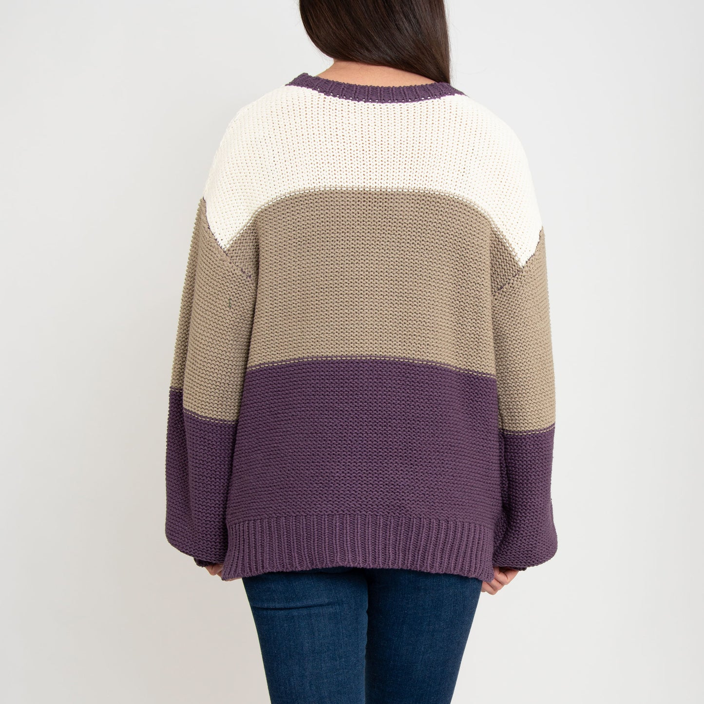 Tierra Color Block Chunky Sweater