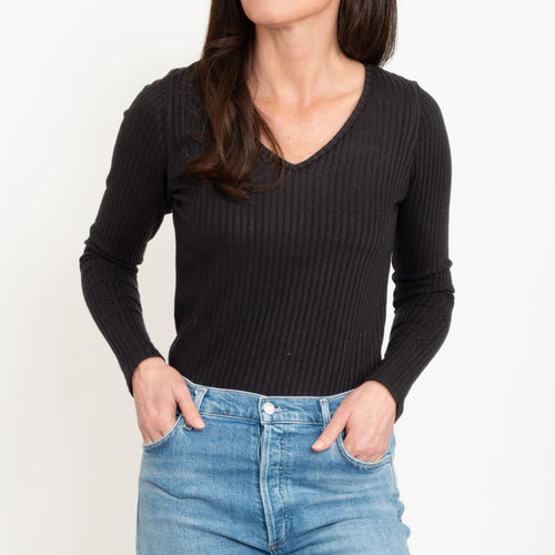 Alba Ribbed Long Sleeve Top