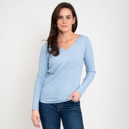 Alba Ribbed Long Sleeve Top