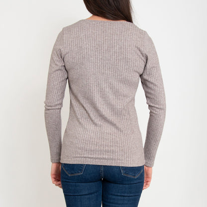 Alba Ribbed Long Sleeve Top