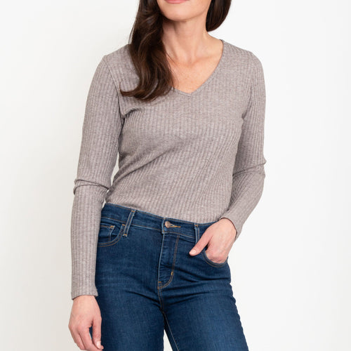 Alba Ribbed Long Sleeve Top