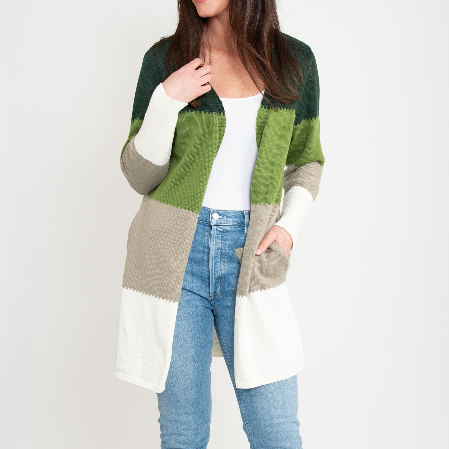 Saige Color Block Cardigan