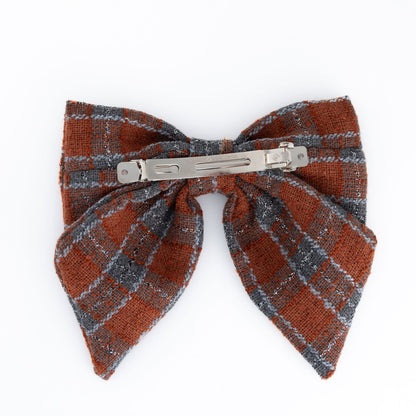 Felicity Plaid Bow Hair Clip