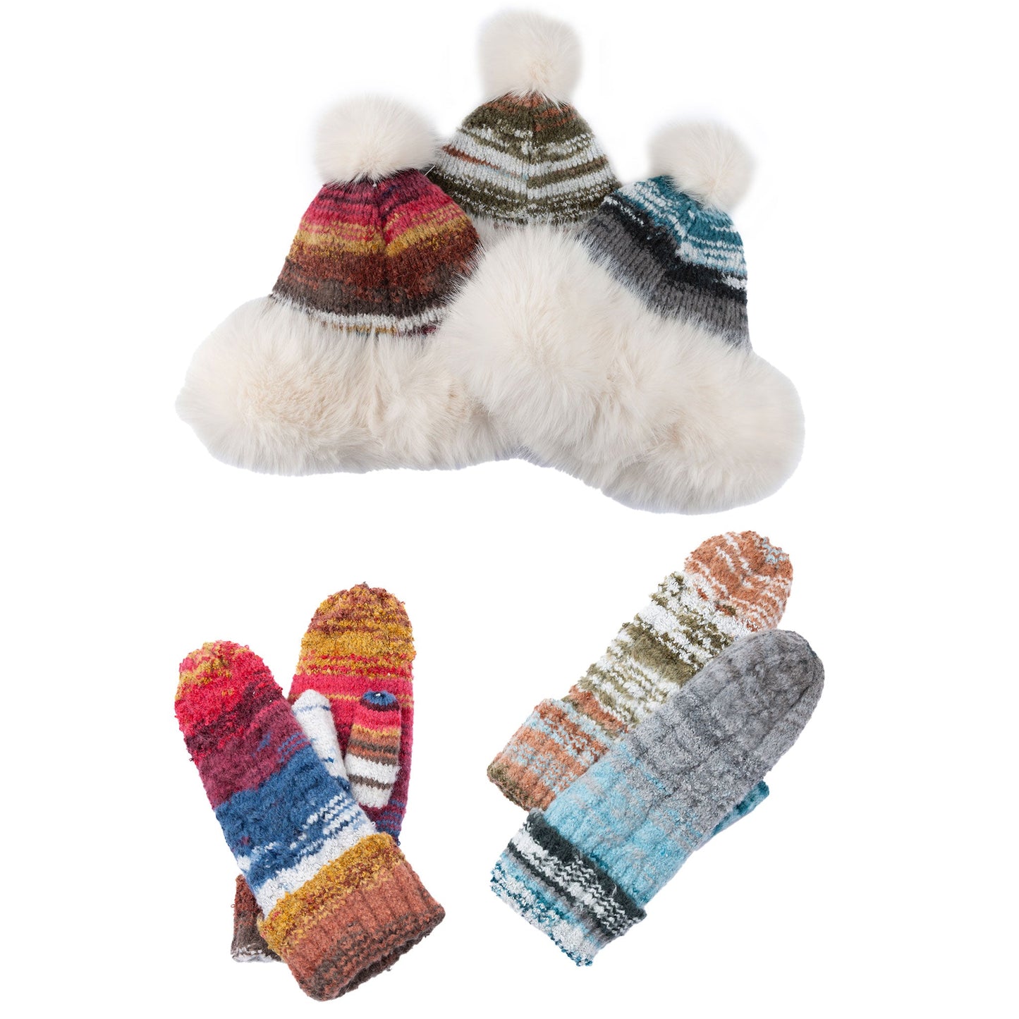 12 Piece Thea Mitten & Hat Assortment