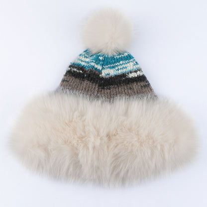 Thea Fur Pom Beanie