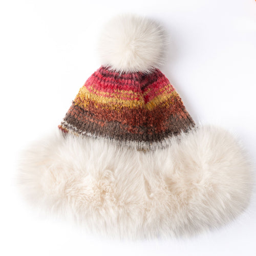 Thea Fur Pom Beanie