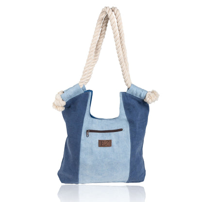 Nikole Patchwork Denim Handbag