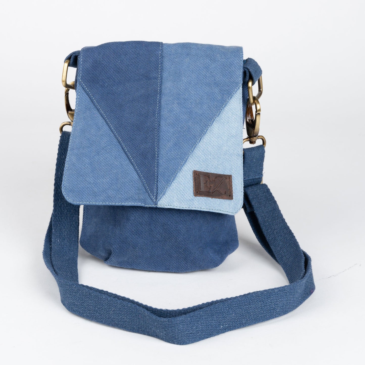 Nikole Patchwork Denim Crossbody Handbag