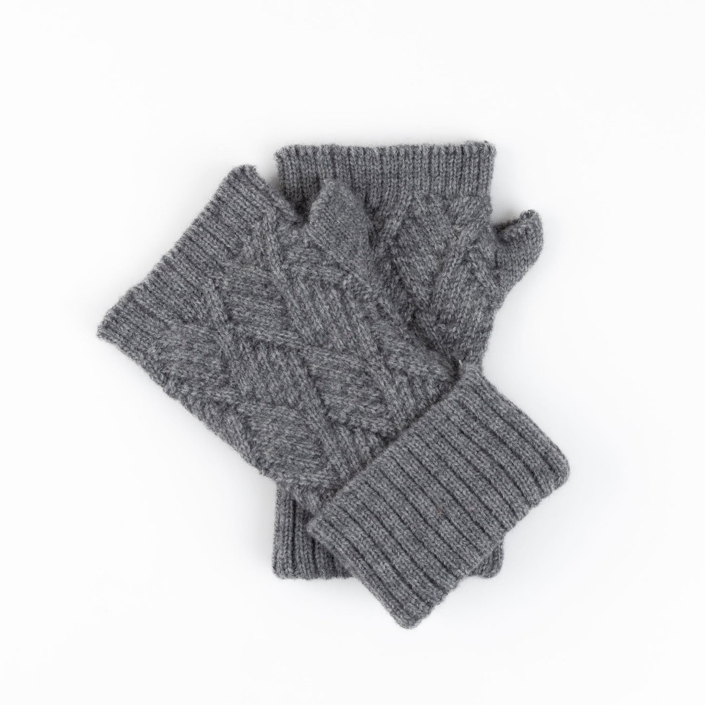 Kristen Herringbone Fingerless Gloves