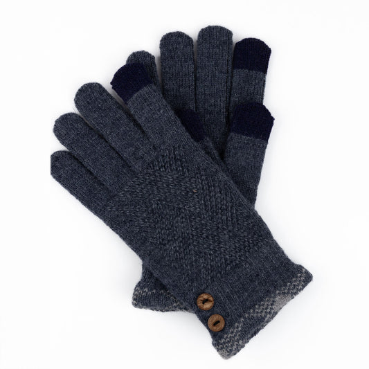 Jadie Plaid Cuff Knit Gloves