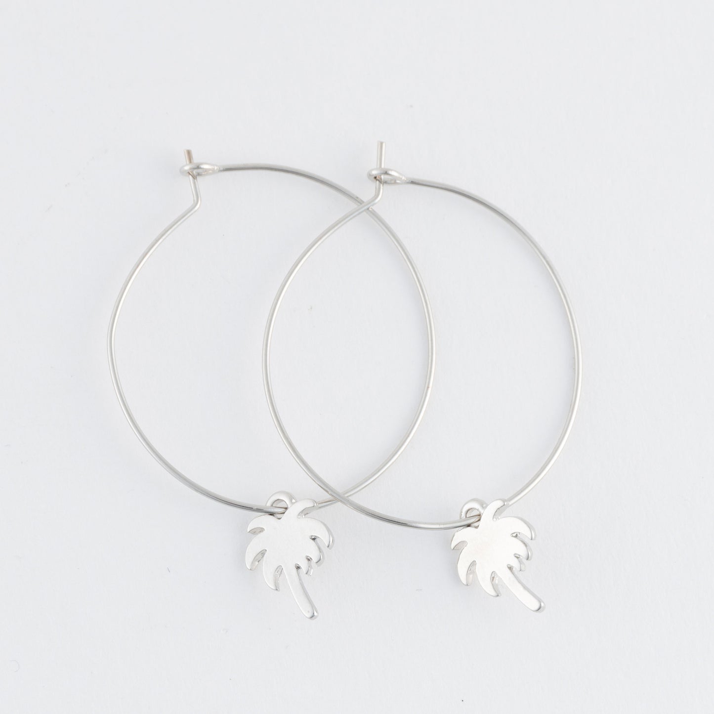 Dainty Palm Hoop Earrings