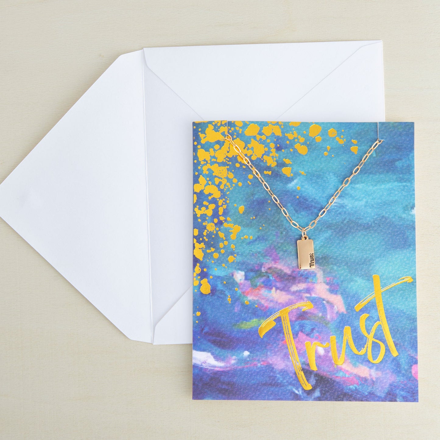 Amira Trust Greeting Card Necklace