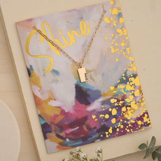 Amira Shine Greeting Card Necklace