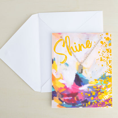 Amira Shine Greeting Card Necklace