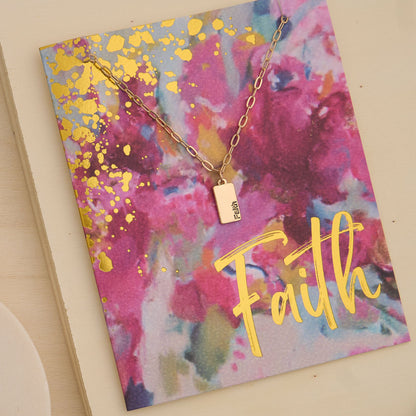 Amira Faith Greeting Card Necklace