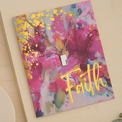 Amira Faith Greeting Card Necklace