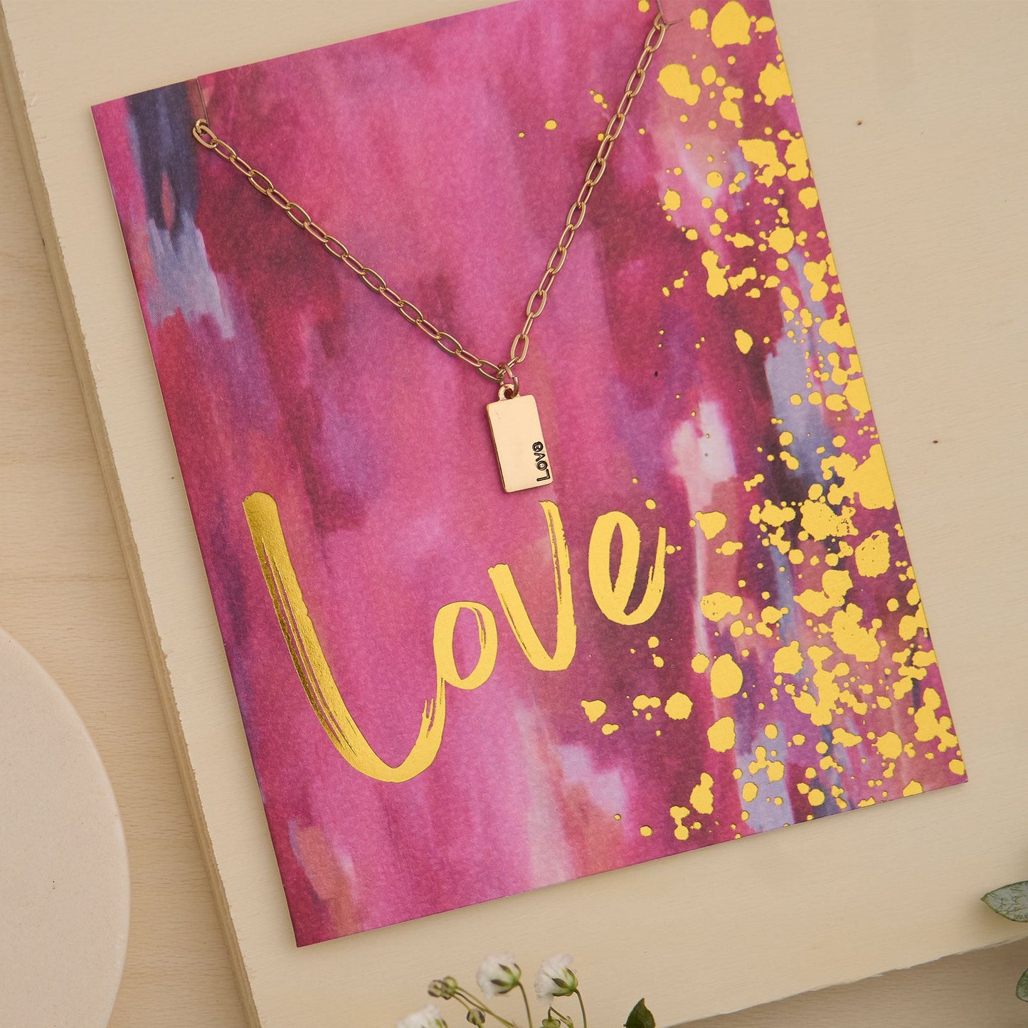 Amira Love Greeting Card Necklace