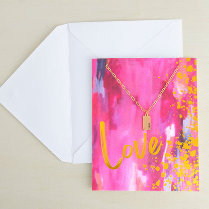 Amira Love Greeting Card Necklace