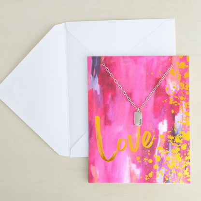 Amira Love Greeting Card Necklace