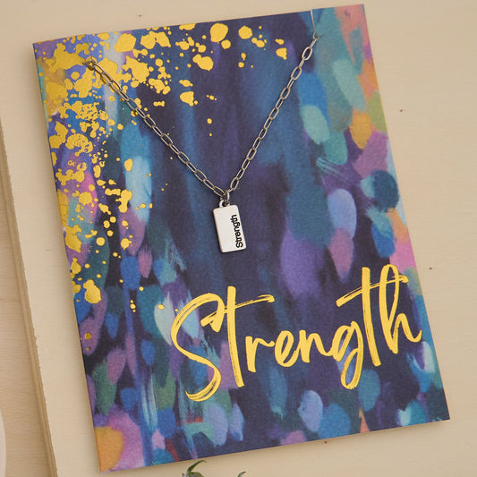 Amira Strength Greeting Card Necklace