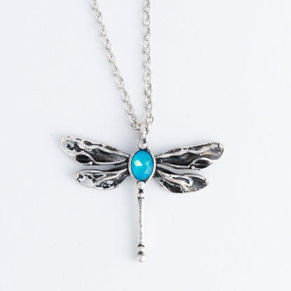 Zenni Engraved Dragonfly Pendant Necklace