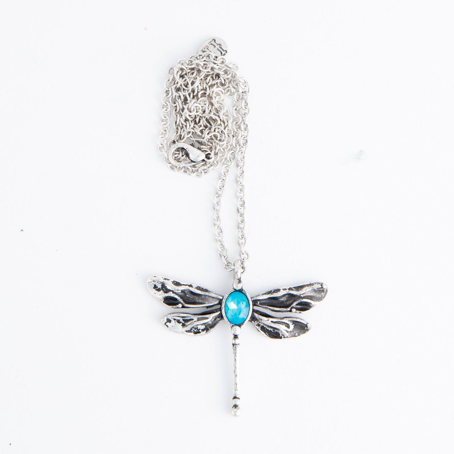 Zenni Engraved Dragonfly Pendant Necklace