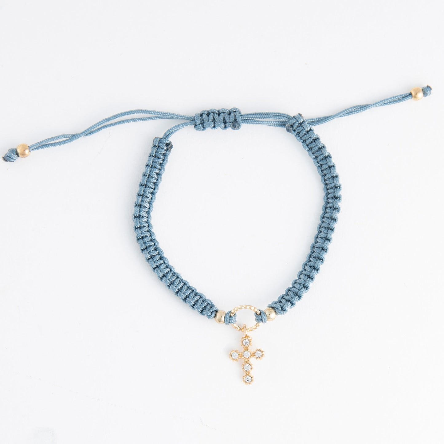 Kitt Adjustable Cross Charm Bracelet