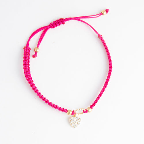 Kitt Adjustable Heart Charm Bracelet