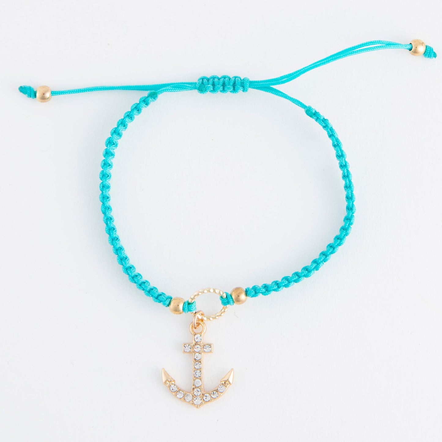 Kitt Adjustable Anchor Charm Bracelet