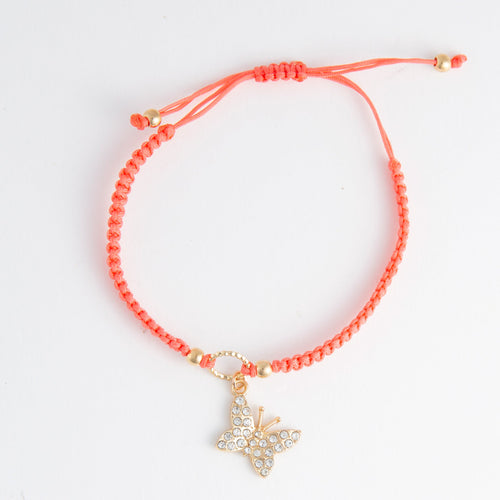 Kitt Adjustable Butterfly Charm Bracelet