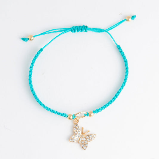 Kitt Adjustable Butterfly Charm Bracelet