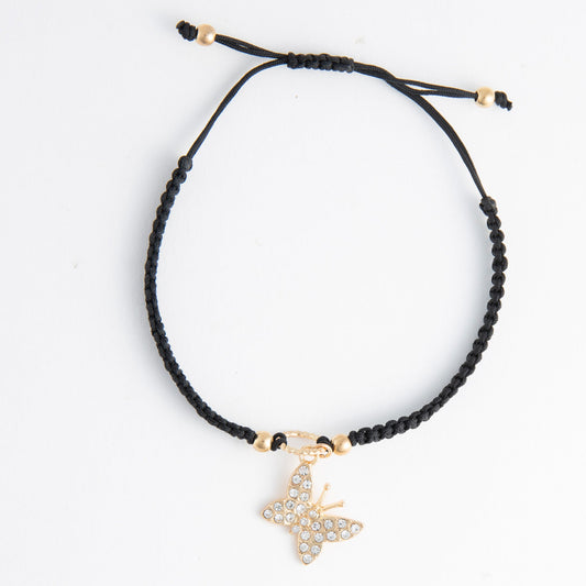 Kitt Adjustable Butterfly Charm Bracelet