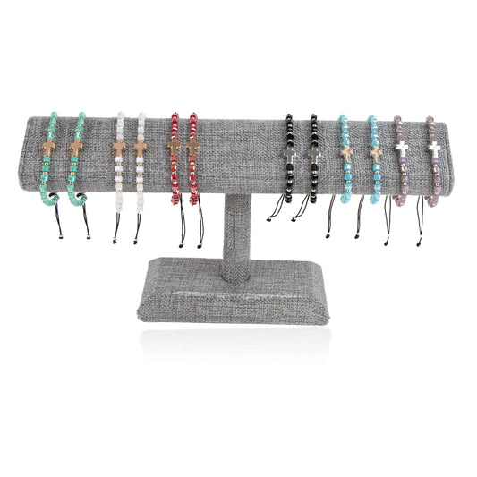 24 Piece Sirena Adjustable Cross Bracelet Unit With Display