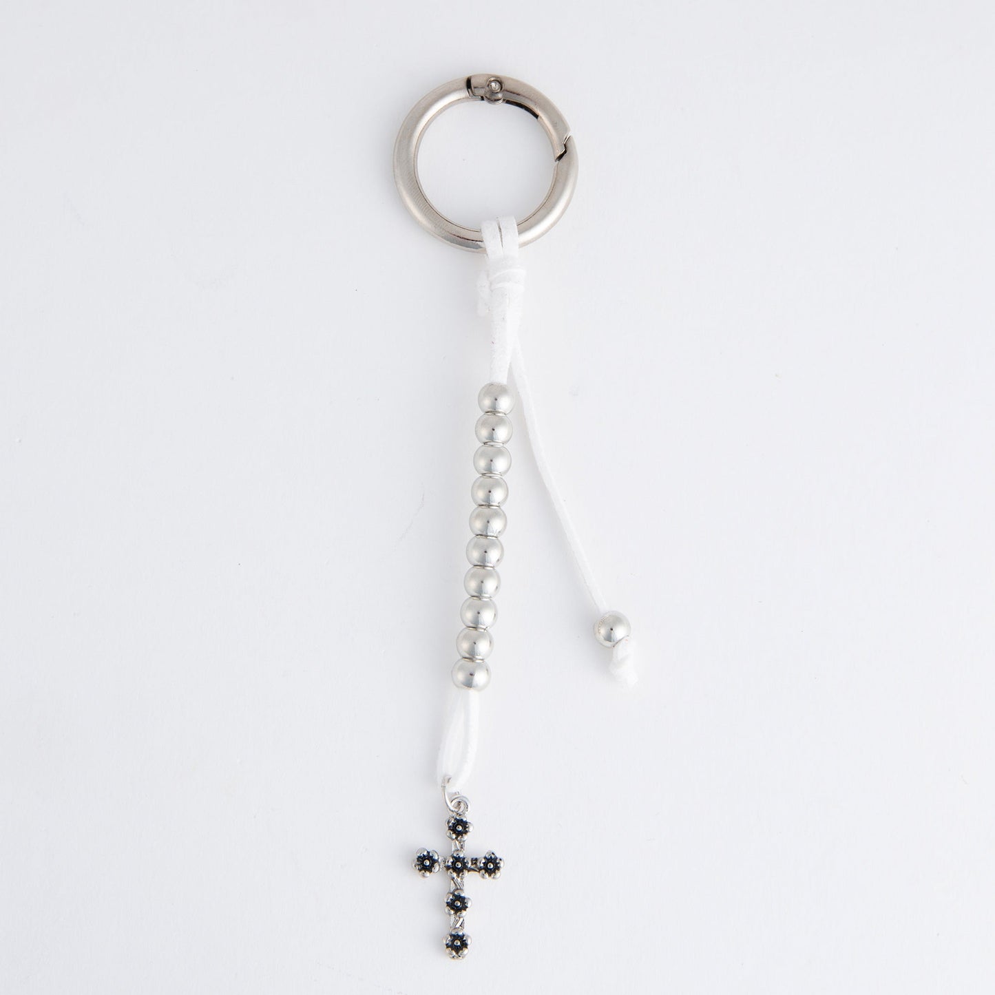 Quinn Flower Cross Keychain