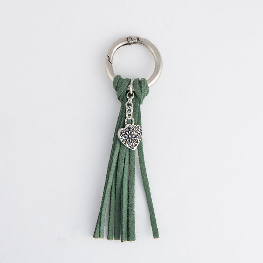 Quinn Heart Charm Tassel Keychain