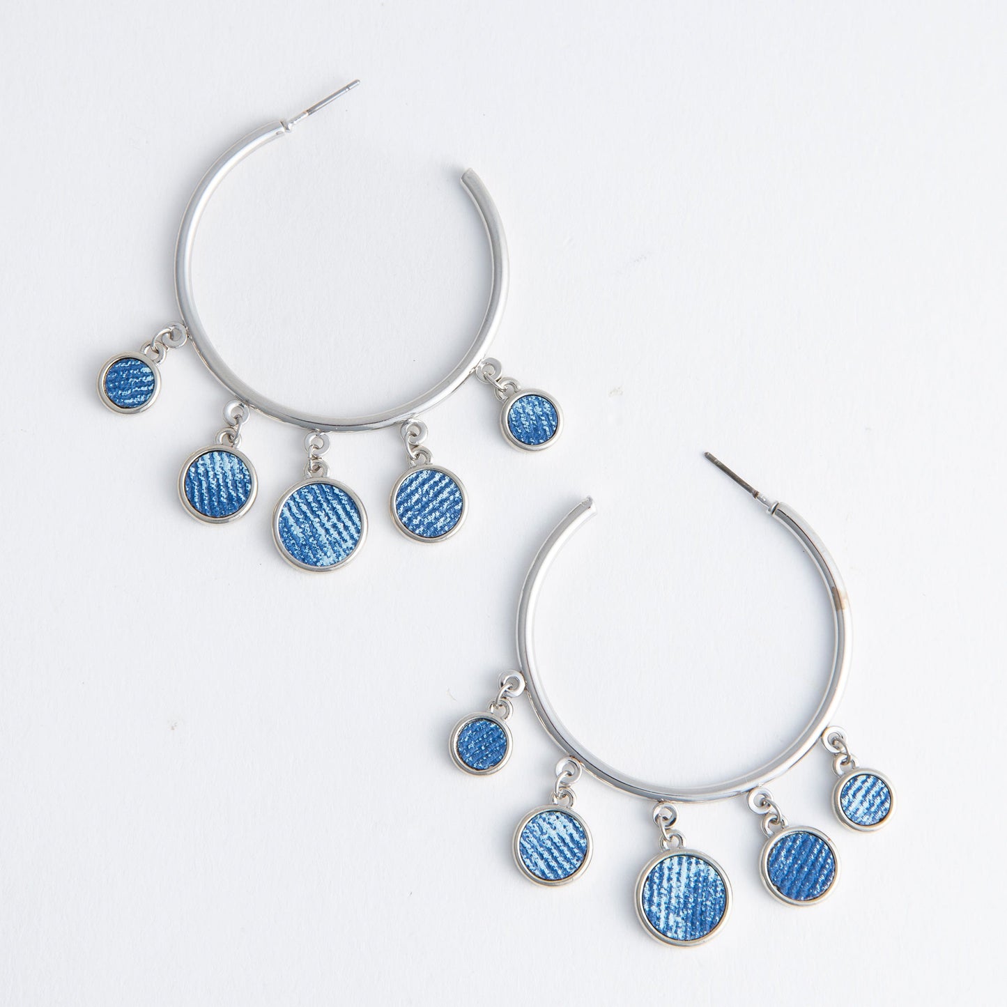 Davina Denim Hoop Earrings