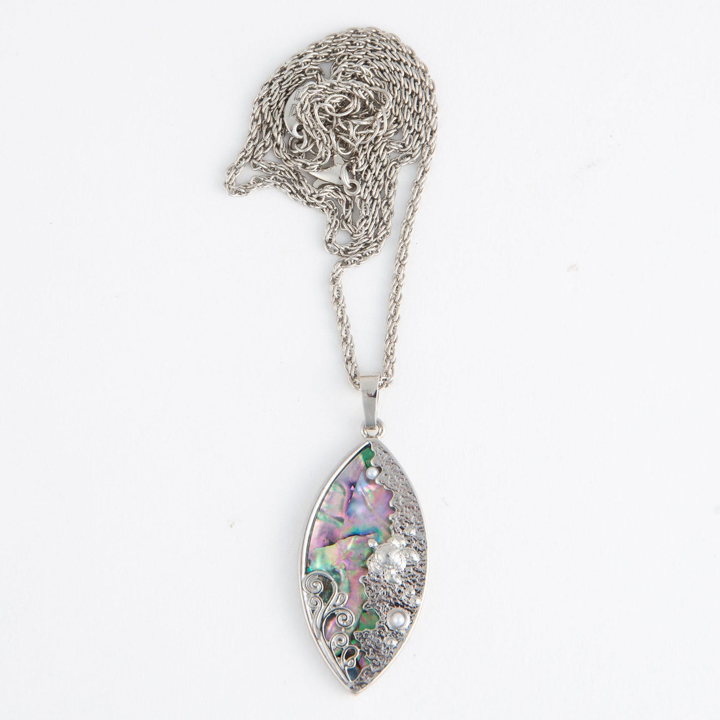 Laila Abalone Turtle Pendant Necklace