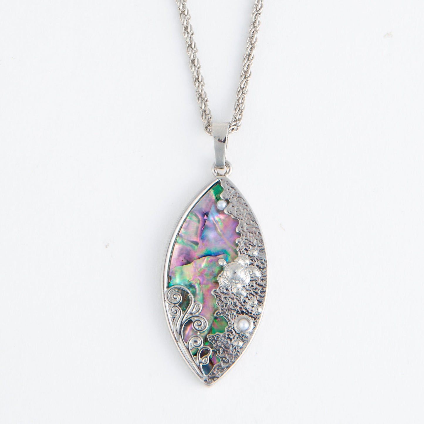 Laila Abalone Turtle Pendant Necklace