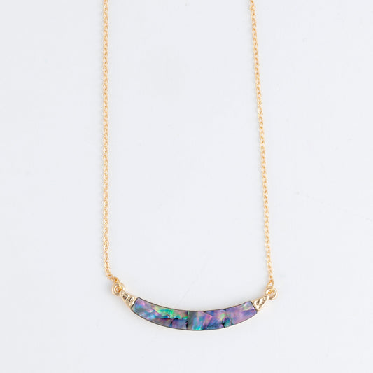 Athena Abalone Bar Necklace