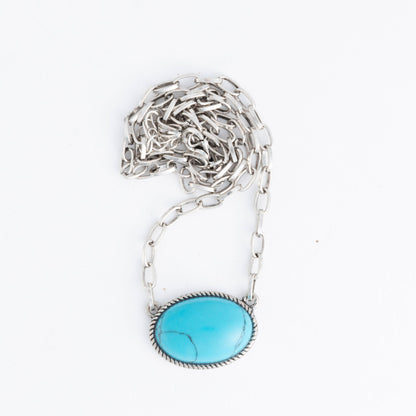 Jordana Oval Pendant Necklace